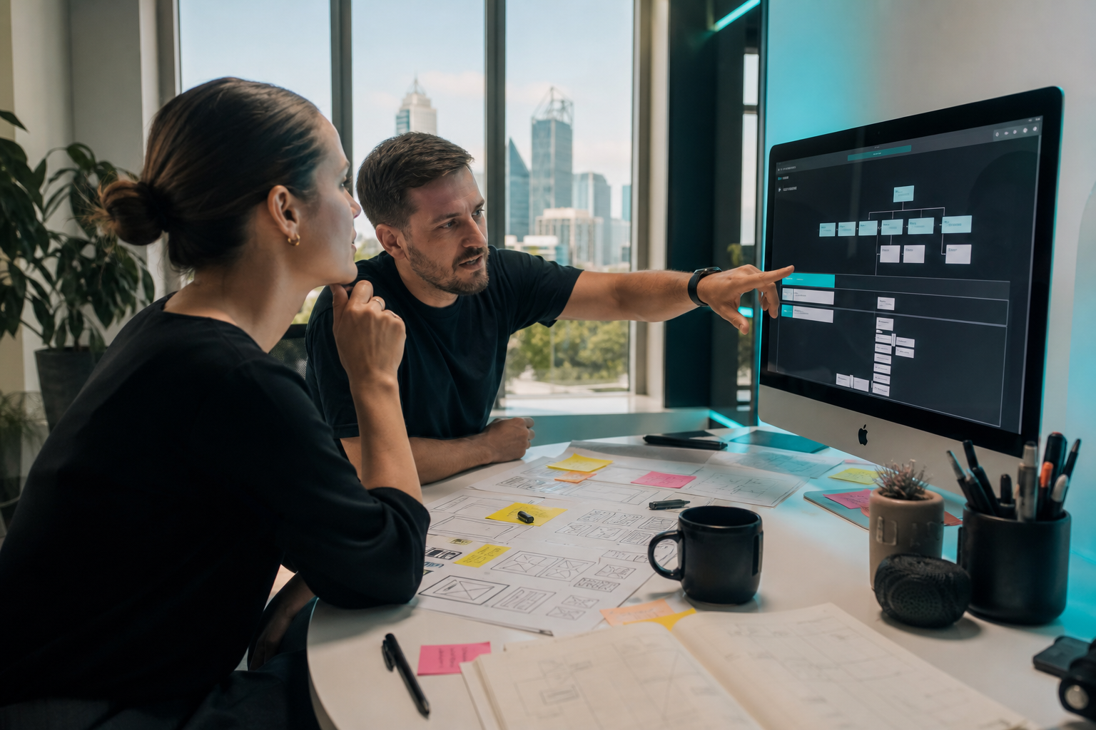 Website design planning session for a Perth business at Designtab