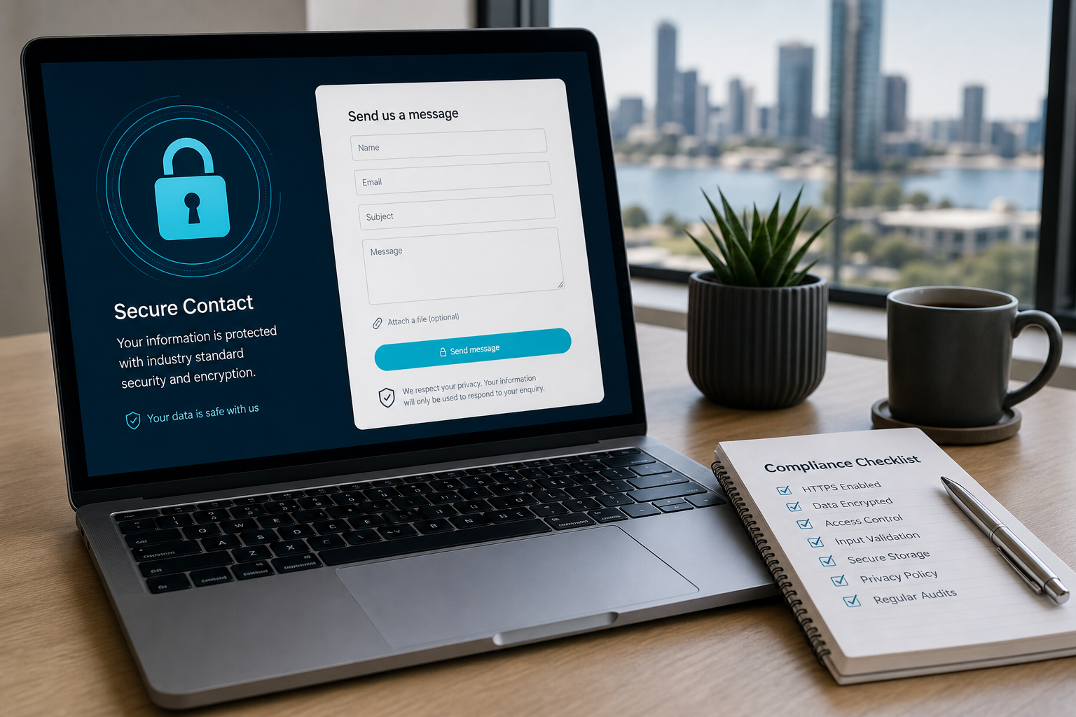 Secure website contact form and compliance checks for Perth businesses