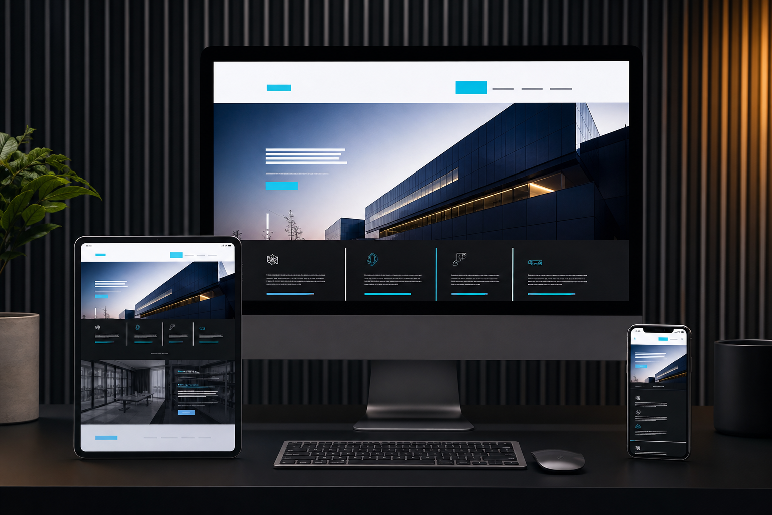 Responsive website design Perth shown on desktop and mobile screens