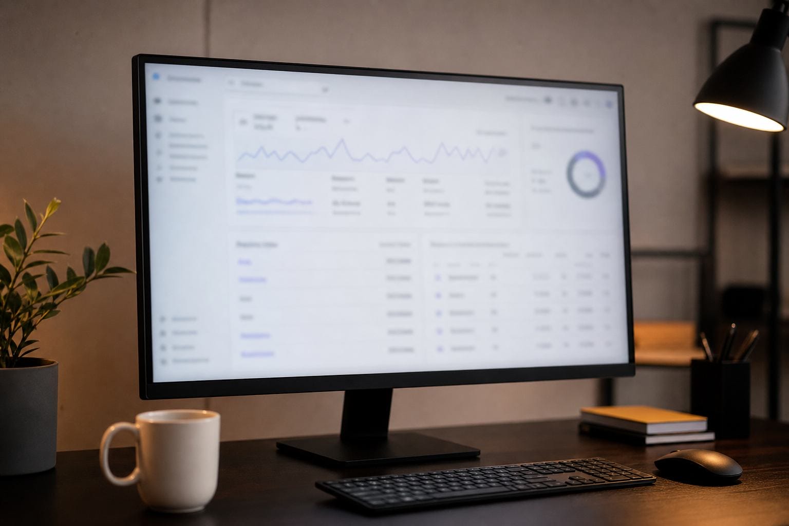Analytics dashboard tracking landing page conversions