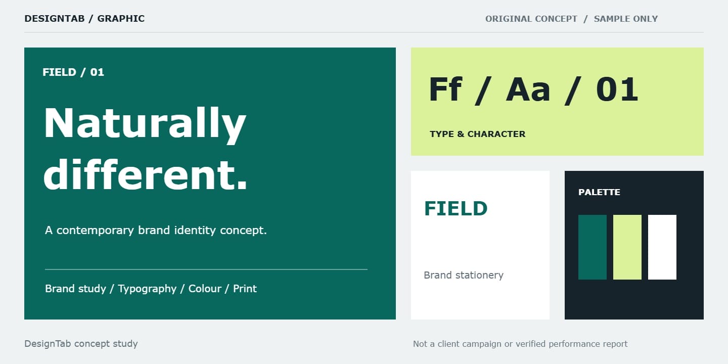 Brand Identity Board - original concept sample, not client work
