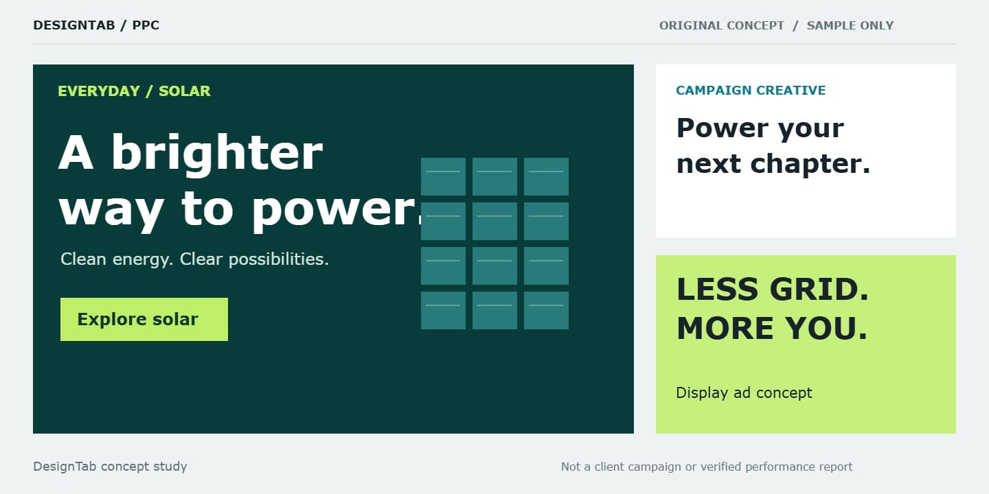 Display Ad Creative - original concept sample, not client work