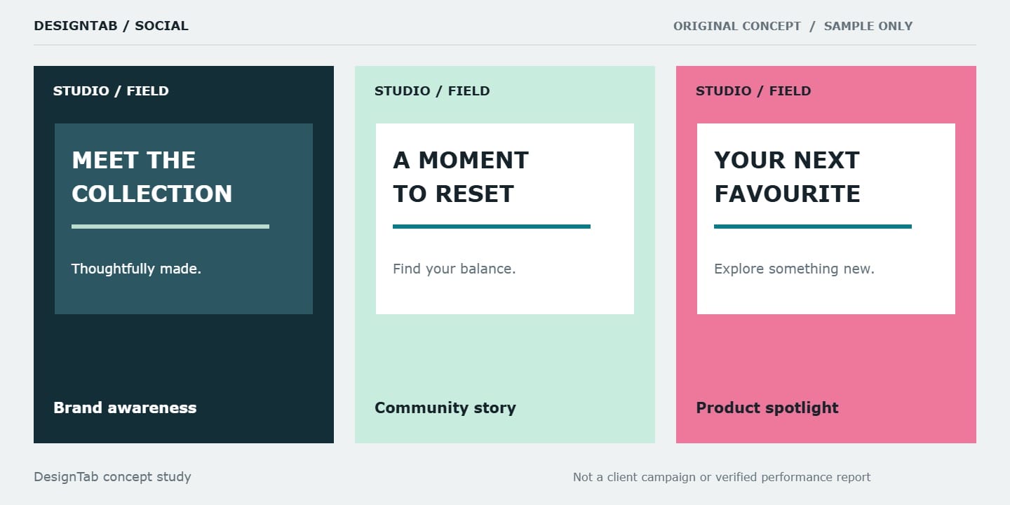 Story Creative Series - original concept sample, not client work