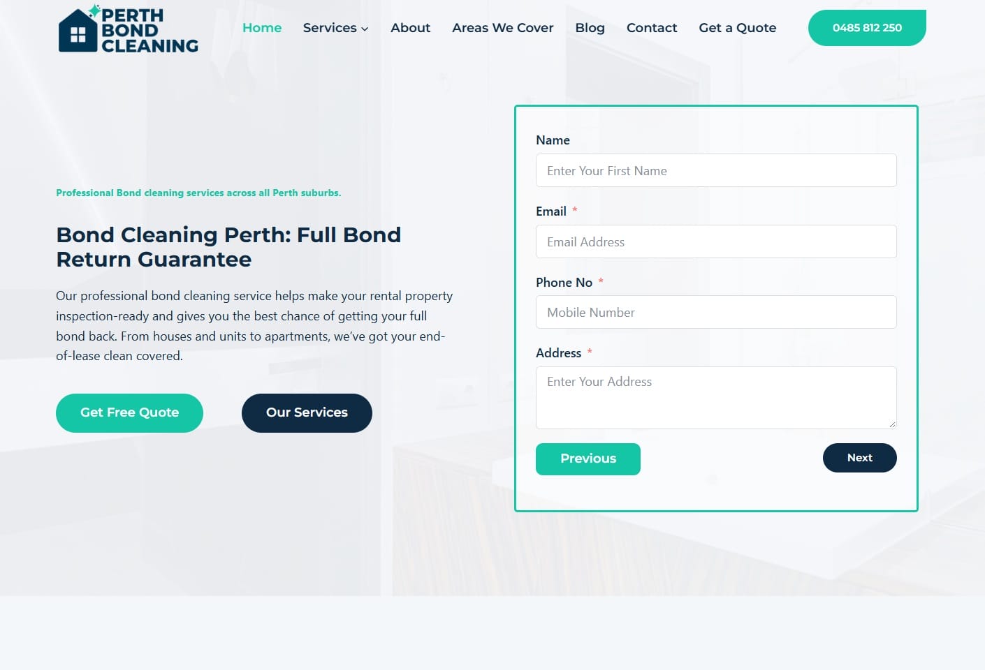 Perth Bond Cleaning - homepage hero